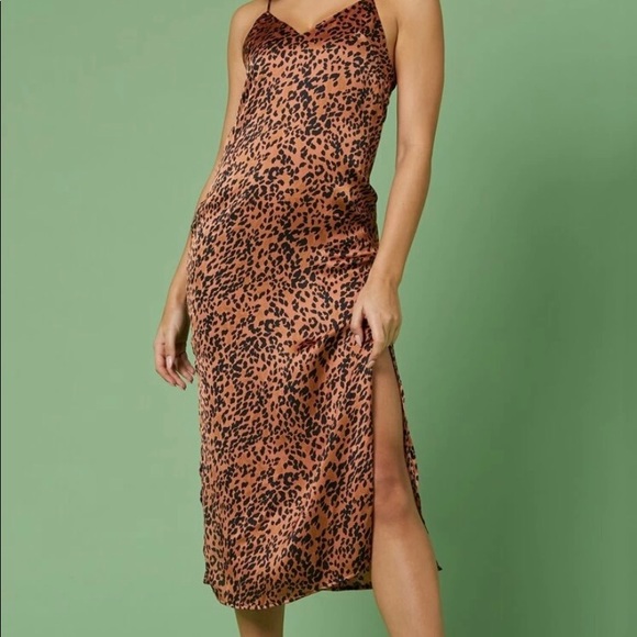 Dresses & Skirts - Long Orange Leopard Dress